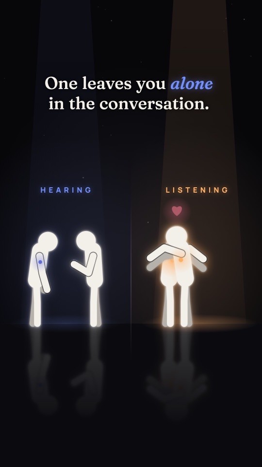 Still from “Hearing vs Listening”
